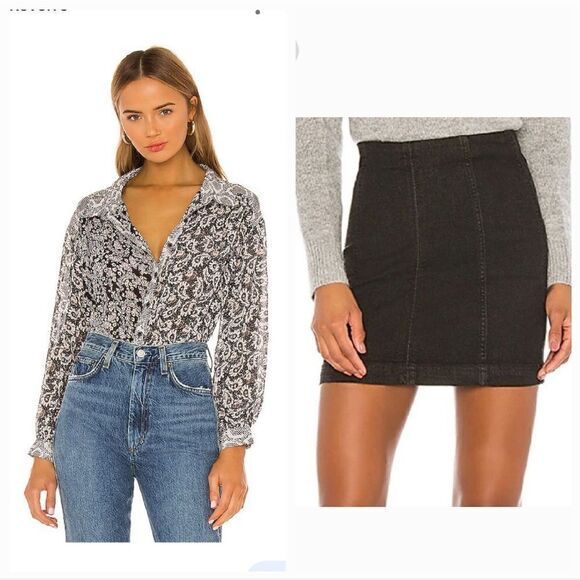 Free People Outfit - Skirt and Blouse - Picture 1 of 16
